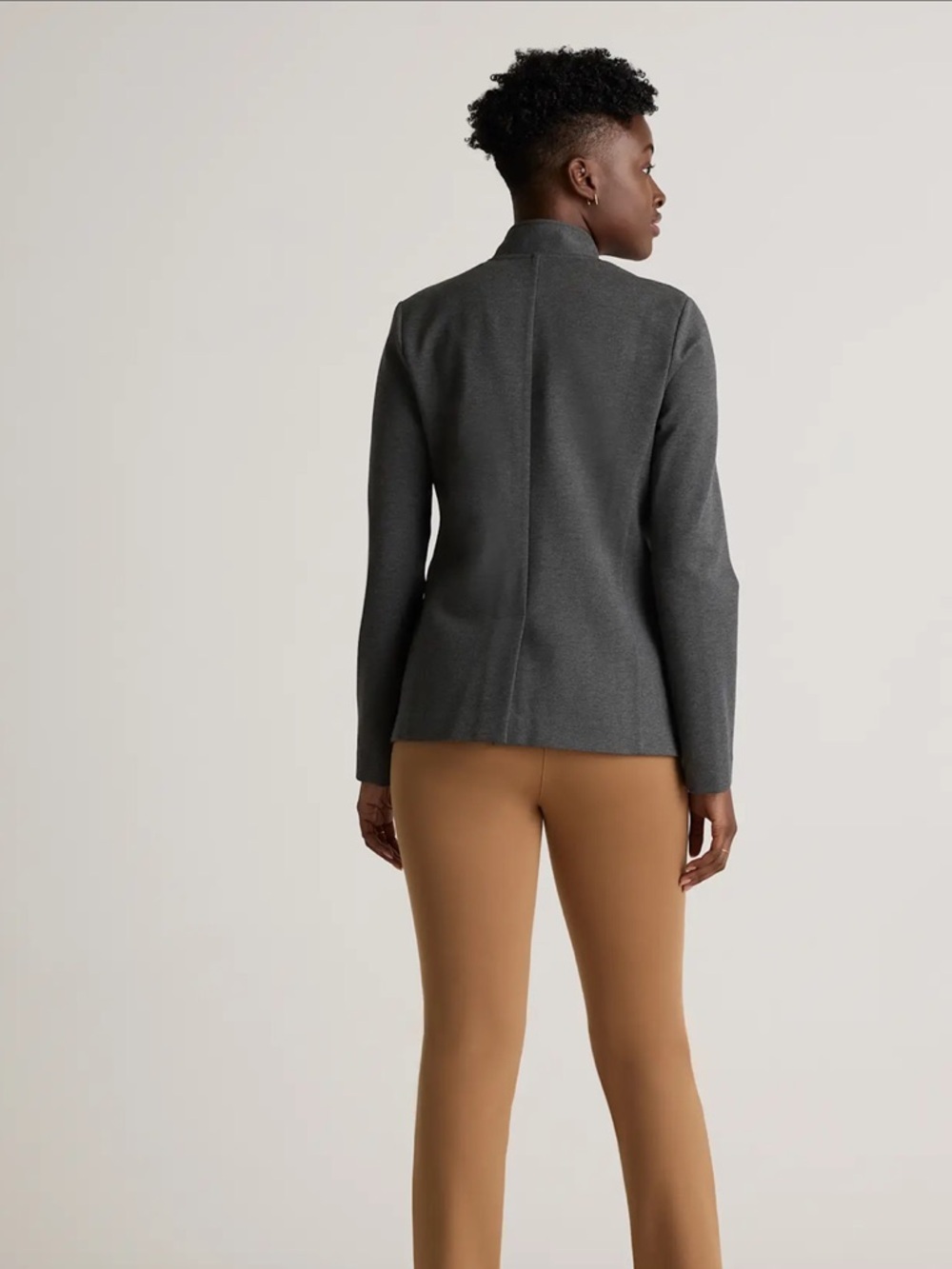 Quince Ultra-Stretch Ponte Stand Collar Blazer Size XS NEW - Picture 8 of 8